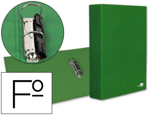 Capa liderpapel 2 aneis 40 mm cartao forrado paper folio verde , Liderpapel , 25306 , 8423473253063